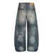 Men's Distressed Streetwear Jeans - Acid Wash Paint Splatter Wide Leg Baggy Pants For Urban Fashion (Blue, S-Xxl)_mkmklike.com