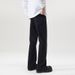LKTM High Street Black Curved Flare Jeans Men's Wear Archer0603 Trendy Floor Length Pants for Men And Women_mkmklike.com