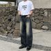 Vintage Washed Blue Straight Leg Jeans For Men – Korean Style Denim Pants For Summer_mkmklike.com