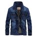 Loom Clothing Spring Autumn Winter New Denim Top European American Style Turn-down Collar Jacket Trendy Men's Coat Cotton_mkmklike.com