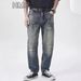 Men's Vintage Relaxed Fit Jeans – Distressed Denim With Whiskering & Knee Rips (Classic Blue, S-Xxxl)_mkmklike.com