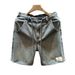 Men's Clothing Straight Blue Thin Jeans Ins Summer Daily Wear Shorts Japanese Lazy Five Point Shorts_mkmklike.com