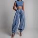 Cross-border European And American Street Fashion Women's New High-waisted Zippered Jogger Jeans, Loose Casual Retro_mkmklike.com