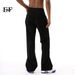 EF JEANS | 2024 New Product, American Vibe Simple Pure Black Washed Denim Trousers Straight Casual Trousers_mkmklike.com