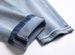 Suitable For All Seasons Men's Slim Fit Fashion Small Foot Embroidered Jeans Color Patch Stretch Washed Blue Long Pants_mkmklike.com