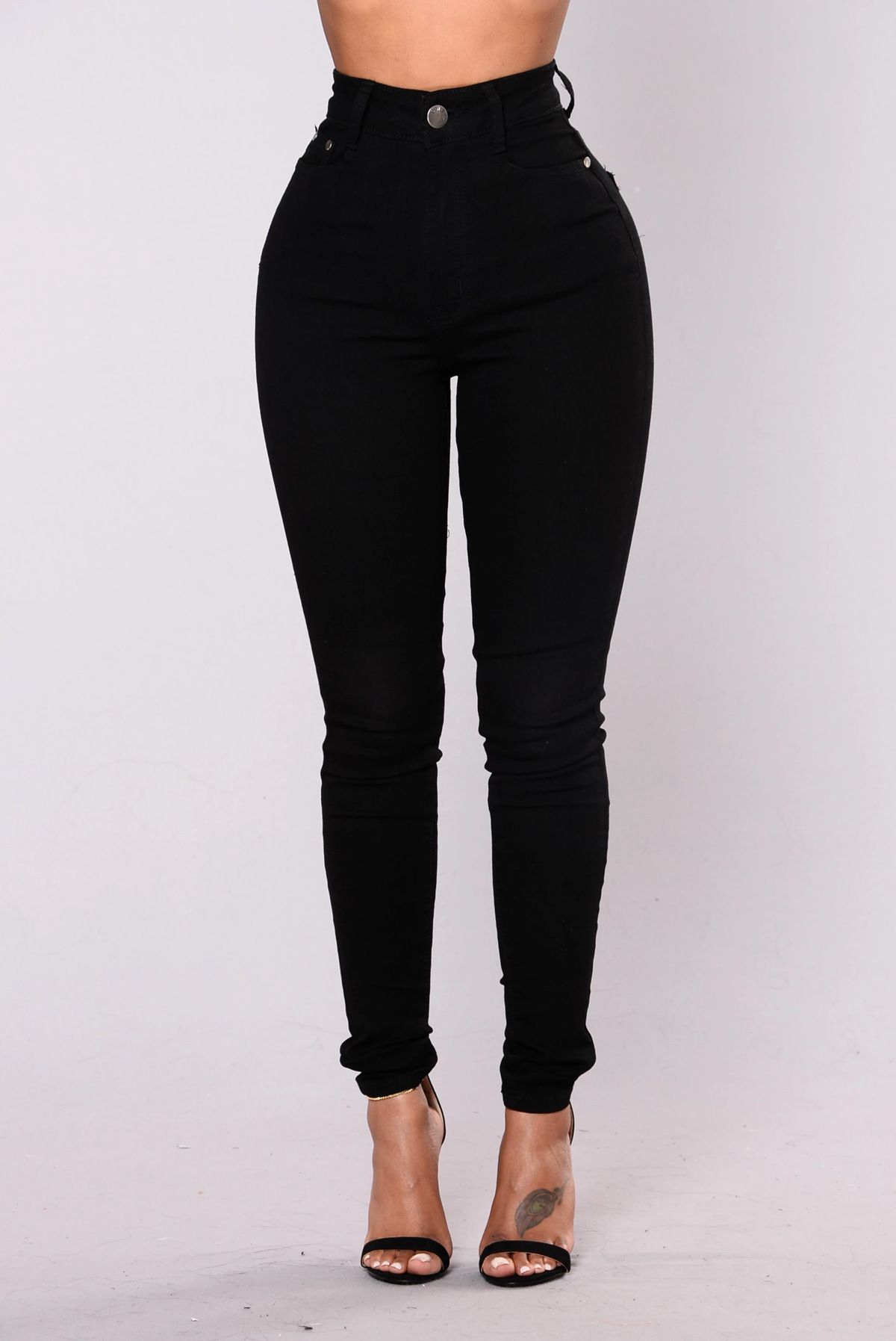 Women's High Waist Stretchy Skinny Jeans - Slimming & Comfortable Denim Pants For Work & Casual Wear (Black, Dark Blue, Light Blue)_mkmklike.com