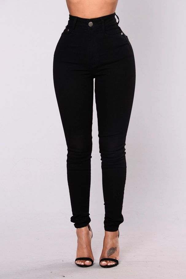 Women's High Waist Stretchy Skinny Jeans - Slimming & Comfortable Denim Pants For Work & Casual Wear (Black, Dark Blue, Light Blue)_mkmklike.com