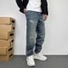Men's Clothing Small Straight Blue Jeans Men's Trendy Brand Handsome Long Pants Versatile Trend_mkmklike.com