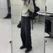 Men's Clothing Black Bull Drop2WES Washed Gray Black Jeans Washed Retro Kenijima Old Money Style_mkmklike.com