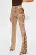 Women's Clothing Straps Drawstring Hot Girl Jeans Trousers_mkmklike.com
