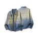 Gradient Dye Floral Embroidery Denim Jacket Spring/Autumn American Style Long Sleeve Outerwear for Men And Women_mkmklike.com