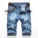 Men's Distressed Denim Shorts - Street Style Straight Cut Casual Summer Shorts For Men (Multiple Colors & Sizes)_mkmklike.com