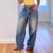 Women's Vintage Washed Flare Jeans - Retro High-Waist Wide Leg Denim Pants With Heart-Shaped Back Pockets (Blue, S-XXL)_mkmklike.com