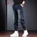 Patchwork Cargo Pants for Men Loose Casual Jogger Jeans Heavyweight American Style Trendy Handsome Autumn_mkmklike.com