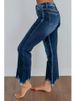 K New Women's Micro Flared Denim Cropped Pants With Raised Hips And Wide Legs For Slimming Effect_mkmklike.com