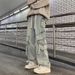 American High Street Multi-pocket Tooling Jeans Men's Spring And Autumn Thin Loose Straight Wide-leg Casual Pants Men's Trend_mkmklike.com