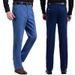 Men's Clothing Men's Jeans Elastic High Waist Middle Aged Men's Pants Middle Aged Pants Men's Denim Straight Casual Pants Loose_mkmklike.com
