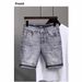 Men's Japanese Style Straight Leg Denim Shorts Summer Mid-Length Casual Five-Pocket Pants Loose Fitting American Style Trendy_mkmklike.com