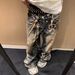 Retro 3d Chain Print Jeans – Oversized Streetwear Denim Pants For Men & Women (S-3xl) Relaxed Fit Unisex Appeal_mkmklike.com