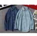 New Spring Denim Shirt Men's Long-sleeved Shirt Versatile Couple Large Size Jacket Loose Trendy Men Autumn And Winter_mkmklike.com