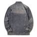 Large Size Jacket Men's American Lapel Trendy Brand Jacket Men's Plus Size Embroidered Retro Washed Denim Jacket_mkmklike.com