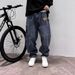 Title Men's Relaxed Fit Tapered Jeans – Vintage Washed Stretch Denim Pants For Thick Thighs (Sizes 28-36) Streetwear Style_mkmklike.com