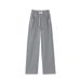 Lyocell Tencel Jeans For Women 2026 Summer New Drawstring Loose Fit Draped Ice Silk Casual Wide-Leg Straight Pants_mkmklike.com