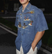 Summer New Embroidered Denim Short Sleeve Shirt Unisex Loose Street Style Trend_mkmklike.com