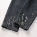 Men's Distressed Denim Jeans - Slim Fit High Street Ripped Washed Blue Jeans For Casual Wear Fashionable And Trendy_mkmklike.com