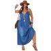 K Elegant Deep V-sleeveless Dress For Women's Clothing_mkmklike.com