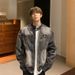 Wasteland Feng Shui Washed Into Old Ash Deconstruction Denim Men's Loose Korean Versatile Rascal Jacket_mkmklike.com