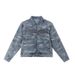 Men's Clothing Unisex Heavyweight Pleated Retro Washed Denim Jacket Short Loose Fitting Versatile Top For Autumn Winter_mkmklike.com