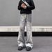 Streetwear Snake Print Jeans – Oversized Distressed Denim Pants For Men & Women (S-3xl) Unisex Baggy Fit_mkmklike.com