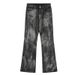 Men's Clothing High Street Hand Painted Dirty Wash Flared Jeans Men's Street Style Straight Trousers Cleanfit Pants_mkmklike.com