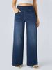 Women's Clothing Slim Fit Stretch Denim Jeans Classic Blue Long Pants Casual Wear_mkmklike.com