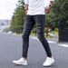 Men's Skinny Jeans Ripped Stretch Patch Denim Layered Pants European American Street Style New_mkmklike.com