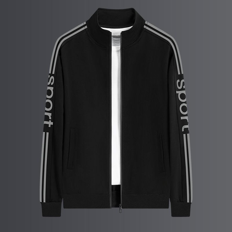 Men's Clothing sports suit men's spring and autumn sweatshirt outdoor running leisure two piece suit loose trend plus size jacket_mkmklike.com