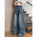 Men's Clothing Distressed Patchwork Jeans – Oversized Baggy Denim Pants With Vintage Wash | High Street Fashion, Button Fly, Relaxed Fit_mkmklike.com