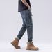 New Embossed Retro Jeans Men's Elastic Nostalgic American Jeans Men's Thin Loose Washed Fat Pants Men_mkmklike.com
