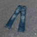Cleanfit Vintage Washed Jeans – Distressed Bootcut Denim Pants With Splatter Paint Effect_mkmklike.com