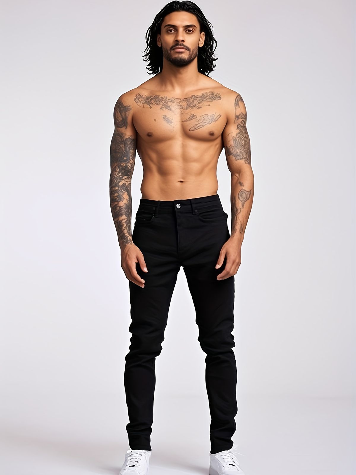 Men's Clothing Men's Slim Fit Skinny Jeans Street Style Summer Hip Hop Versatile Washed For Formal & Casual Slim Fit Skinny Jeans_mkmklike.com