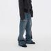Men's Trendy Y2K American Style Jeans High Street Washed Slim Fit Straight Leg Long Pants_mkmklike.com
