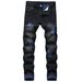 Men's Clothing Men's Slim Straight Leg Ripped Jeans Trendy Men's Denim Trousers_mkmklike.com