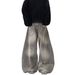 Retro Washed Distressed Gray Splatter Paint Curved Blade Loose Jeans Mid Waist Wide Leg Cotton Pants For Men And Women Spring Autumn_mkmklike.com