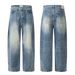Men's Clothing Washed Blue Jeans For Men And Women Trendy And Versatile Loose And Casual Cleanfit Pants_mkmklike.com