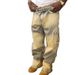 Men's Embroidered Washed Denim Jeans High And Low Waist Straight Leg Wide Leg Trousers European American Style_mkmklike.com