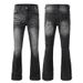 Street Tide Fashion Micro-pull Pants Men's Micro-pull Jeans Men's Light Blue Men's Jeans Micro-pull Men's Pants Flared Pants_mkmklike.com