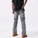 Men's Heavyweight Washed Denim Jeans Trendy High Street Style High End Design Wide Leg Patchwork Motorcycle Straight Leg Pants For Autumn Winter_mkmklike.com