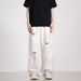 "Men's Distressed Denim Jeans – Relaxed Wide-Leg Fit With Vintage Washed Effect (Summer Streetwear, Trendy Ripped Details"_mkmklike.com