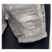 Trendy Ripped Denim Shorts for Young Men Summer Breathable Mid-Length Cool And Edgy Look Standard Thickness Slight Stretch Polyester_mkmklike.com